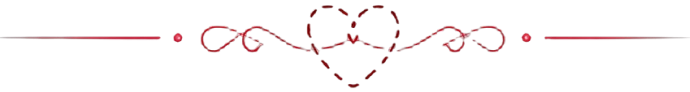 Red ornamental heart and swirl motif